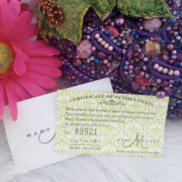 Mary Frances Purple Grapes Cluster Beaded Wristlet - Picture 16 of 16